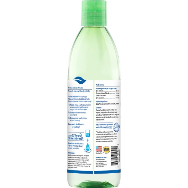 TropiClean Fresh Breath Advanced Whitening Dental Health Solution for Dogs, 16oz Sale - Image 2