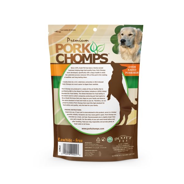 Pork Chomps 6-inch Baked Pork Skin Twists with Real Chicken wrap, 4 Count Dog Chews For Cheap - Image 2
