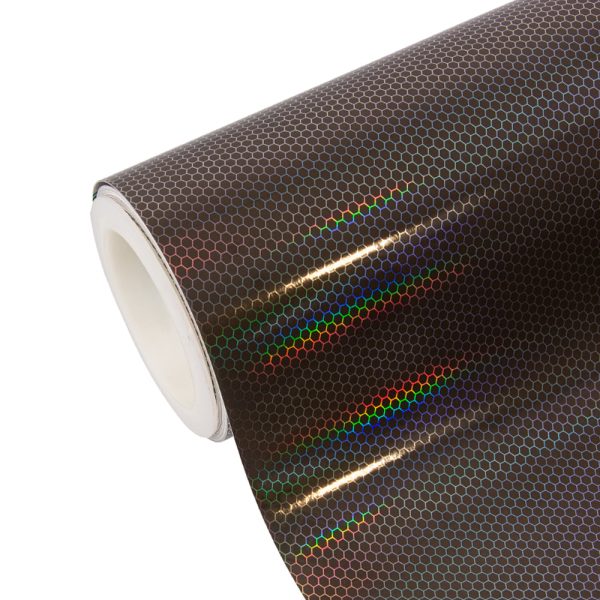 2 in 1 Light Black & Clear Holographic Honeycomb Headlight Film Kit with Air Channel Paper Liner on Sale - Image 5