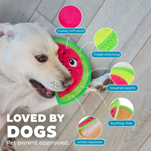Outward Hound Tough Skinz Watermelon Dog Toy Red Med For Discount - Image 3