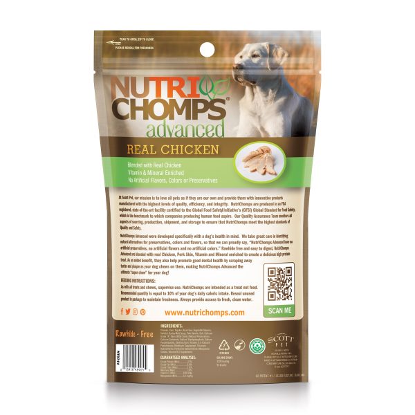 NutriChomps Advanced 6  Chicken Flavor Mini Twists Wrapped with Real Chicken, 12 Count Dog Chews Sale - Image 2