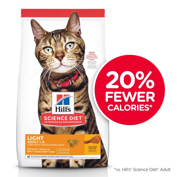Hill s Science Diet Adult Light Chicken Recipe Dry Cat Food, 7 lb bag Discount