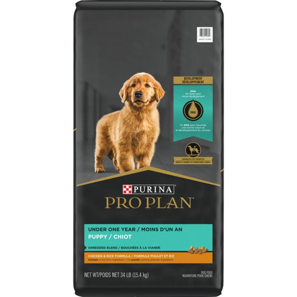 Purina Pro Plan Savor Puppy Shredded Blend Chicken & Rice Formula Dry Dog Food Online now